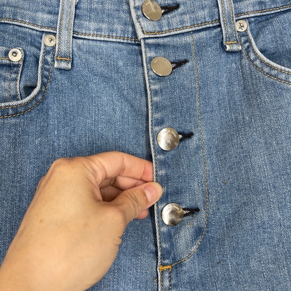 Rag and Bone Nina High Rise Ankle Skinny Jeans Size 30 Light Wash Button fly - Picture 4 of 14